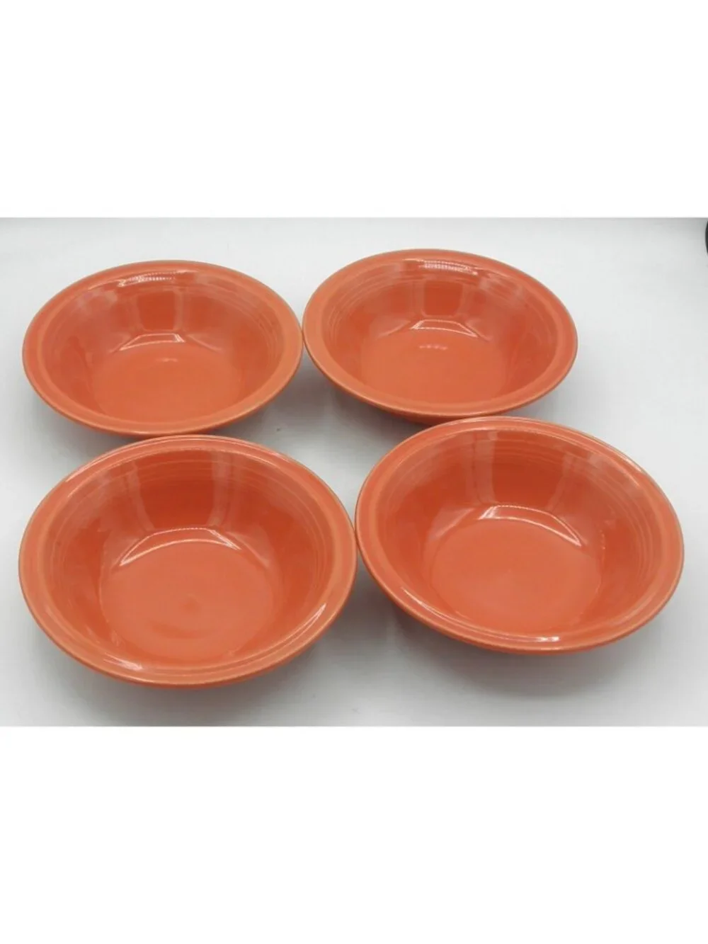 Cantinaware 6-3/4 inch Soup/Cereal Bowl Orange Set of 4 Vintage Discontinued - Picture 7 of 7